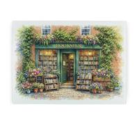 Purely Home Village Bookshop Worktop Protector - Large Textured Glass Chopping Board