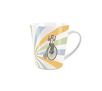 Purely Home Vintage Circus Cyclist - Ceramic White Small Latte Mug Tea/Coffee Present Gift