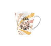 Purely Home Vintage Circus Tent - Ceramic White Small Latte Mug Tea/Coffee Present Gift