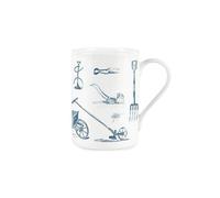 Purely Home Vintage Gardening Mug - Old Fashioned Garden Tea/Coffee Bone China Cup - Mothers & Fathers Day Present/Gifts for Gardeners