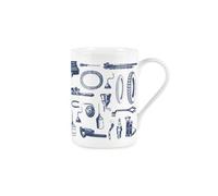 Purely Home Vintage Hobbies Range - Mechanic Tools Themed Mug - Fine Bone China Style White Mug Coffee/tea Gift