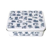 Purely Home Vintage Photography Tin - Rectangular Metal Storage Container Camera Gifts 195 X 125 X 75mm