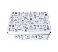 Purely Home Vintage Sewing Tin - Rectangular Metal Storage Container Seamstress Gifts 195 X 125 X 75mm