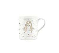 Purely Home Virgo Gold Star Sign Mug - Small Fine Bone China White Mug Coffee/Tea Present Zodiac Gift