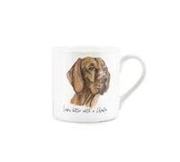 Purely Home Vizsla Mug - Lifes Better With A Vizsla Bone China White Mug - Tea/coffee Gift For Dog Lovers