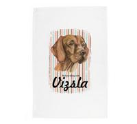 Purely Home Vizsla Tea Towel - Novelty Dog Themed Gift Kitchen Linen/dish Cloth