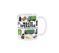 Purely Home Waste Operative Mug - Humorous Bin Man Worker Funny Novelty Gift - Tea/coffee Hot Drinks White Ceramic Cup Present