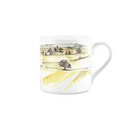 Purely Home Watercolour English Landscape Mug Dorset Hills - Fine Bone China White Garden Coffee/Tea Present Gift - Rhiannon Chauncey Designs
