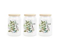 Purely Home - Watercolour Herbs - Tea, Coffee & Sugar Canister - Kitchen Storage Jars