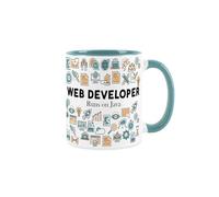 Purely Home Web Developer Mug - Humorous Website & IT Software Developer Themed Novelty Gifts - Tea/Coffee Hot Drinks Cobalt Blue Ceramic Cup Present