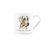 Purely Home Weimaraner Mug - Lifes Better With A Weimaraner Bone China White Mug - Tea/coffee Gift For Dog Lovers