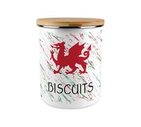 Purely Home Welsh Dragon Biscuits Large Canister Jar - Wales Bisgedi Themed Extra Large Storage Container Homeware Gift