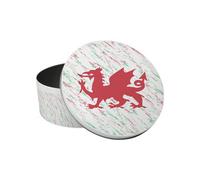 Purely Home Welsh Dragon Cake Tin - Cymru Wales Souvenir Gifts - Small Round Metal Storage Container For Baking 18 X 7Cm