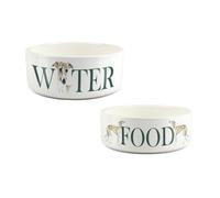 Purely Home Whippet Food & Water Bowl Set By Rhiannon Chauncey