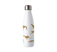 Purely Home Whippet Print Metal Water Bottle - Double Walled 500ml Hot/Cold Drinks Bottle, Dog Owner Gifts