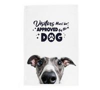 Purely Home Whippet Tea Towel - Panama Cotton Novelty Kitchen Gift For Dog Lovers