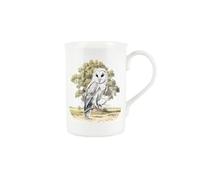 Purely Home White Barn Owl Mug - Gift for Bird Lovers - Bone China Tea/Coffee Cup