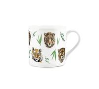 Purely Home Wild Cats Leopards, Tigers, Cheetahs & Lions - Fine Bone China White Mug Coffee/Tea Present Gift for Animal Lovers