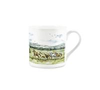 Purely Home Wild Horses Bone China Mug - Watercolour Landscapes 380ml Tea/Coffee Cup Horse Themed Gifts