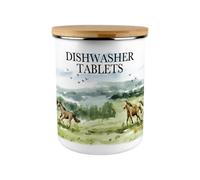 Purely Home Wild Horses Dishwasher Tablets Storage Tin