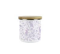 Purely Home Wild Rabbits Canister - Lilac Wildlife & Animals Kitchen Gifts - Medium Metal/enamel Storage Container 600Ml
