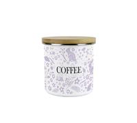 Purely Home Wild Rabbits Coffee Canister - Lilac Wildlife & Animals Kitchen Gifts - Medium Metal/enamel Storage Container 600Ml