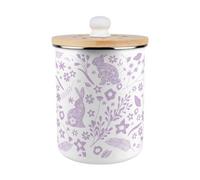 Purely Home Wild Rabbits Food Waste Caddy - Lilac Enamel 2L Kitchen Compost Bin