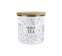 Purely Home Wild Rabbits Herbal Tea Canister - Lilac Wildlife & Foliage Homewares Gift - 1.2L Enamel Hot Drinks/food Kitchen Storage Container