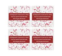 Purely Home Wine Joke Ceramic Coaster Set - Wine Themed Gifts Square Drinks Coasters 4 Pack