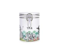 Purely Home Wizard of Oz Tea Canister - White Metal Clip Lid Kitchen Storage Jar/Container Gift 700ml (13cm x 9.5cm)