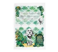 Purely Home Wizard of Oz Tea Towel - Emerald City - Green Storybook Inspired Large Cotton Kitchen Dish Towel/Drying Cloth 67cm x 45cm