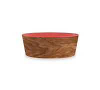 Purely Home Wood Effect Sienna Melamine Pet Bowl - Medium Food Bowl For Dogs