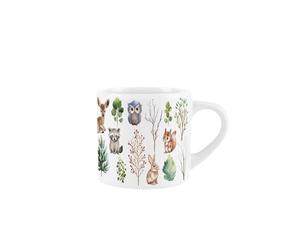 Purely Home Woodland Animals Mug - Forest Creatures & Birds Gift - Tea/Coffee Childrens Small Ceramic Cup Present for Animal Lovers