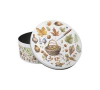 Purely Home Woodland Small Cake Tin - Forest & Nature Themed Kitchen Gifts - Round Metal Storage Container For Baking 18 X 7Cm