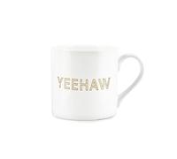 Purely Home Yeehaw Mug - Random Words Bone China Mug - Cowboy/Cowgirl Country Themed Tea/Coffee Cup Present/Gift