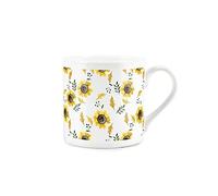 Purely Home Yellow Sunflowers Mug - Floral Bone China Cup Tea/Coffee Present Gift