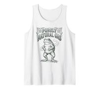Purely Natural Gas Funny Frog Humor Vintage Toad Pun Art Tank Top