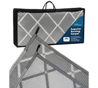 Purely Outdoors Superior Awning Carpet - Eco-Friendly, Padded, Breathable, Non-Slip, Reversible Groundsheet Mat for Caravan Awnings, Tent, Motorhome, Beach, Picnic, Decking (Hampton Grey, 250 x 650cm)