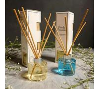 Purely Panache Luxury Reed Diffuser - Ocen Blue, Flora 120ml (Pack of 2) | Long-Lasting Luxury Home Fragrance, Rose & Musk Aromatherapy Diffuser
