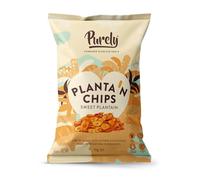 Purely Plantain Chips - Low Fat Plantain Crisps - Gluten Free Snacks - Healthy Alternative Snack Multipack - Vegan, Nutritious & All Natural - Sweet Treats - 75g x 10 Pack