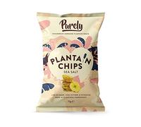 Purely Plantain Chips - Sea Salt - 75g x 8 Pack - Low Calorie Plantain Crisps - Vegan, Gluten Free, Nutritious & All Natural - Healthy Alternative Snack Multipack