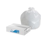 Purely Smile Square Bin Liners - Ultra Durable & Tear-Resistant White Bin Bags - Durable & Tear-Resistant Bin Liners for Household & Office Use - Medium Duty Box of 1000