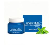 Purely White Deluxe Powder, Natural Teeth Whitening Powder, Freshen Breath Gentle Oral Care Cleansing, Gentle Smiles Dental Care Dust, Reduce Tooth Stains, Smoke Stains & Tartar，1Pcs