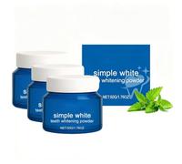 Purely White Deluxe Powder, Natural Teeth Whitening Powder, Freshen Breath Gentle Oral Care Cleansing, Gentle Smiles Dental Care Dust, Reduce Tooth Stains, Smoke Stains & Tartar，3Pcs