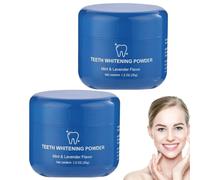 Purely White Deluxe Teeth Powder, Teeth Whitening Powder, Freshen Breath, Gentle Oral Care Cleansing, Extra Whitening Formula, Gentle Extract for Oral Brightening, Daily Use (2pc, 35g/pc)