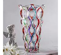 Puremagics Hand Painted Colorful Vase 11" Tall,Flower Vase Decor for Home Dining Table Living Room,Office Wedding Holiday Party,Handmade Decorative Flower Vases (Colorful)