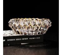 Puremagics Hand Painted Gold Crystal Decorative Bowl for Kitchen and Indoor,Home Office Tabletop Beautiful Decoration Craft-5.5 inch.