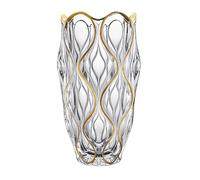 Puremagics Hand Painted Gold Vase 11.6 inch Tall. (Gold)