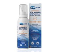 PUREMAR Hypertonic Natural Sea Water Nasal Spray for Colds, Hayfever & Blocked Nose Relief 100ml Pack of 3