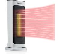 Puremate 2000W Ceramic Tower Fan Heater With Automatic Oscillation - White